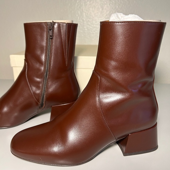 Sezane Shoes - Pre Owned Womens Sezane PAULETTE LOW BOOTS Chocolate size US 7